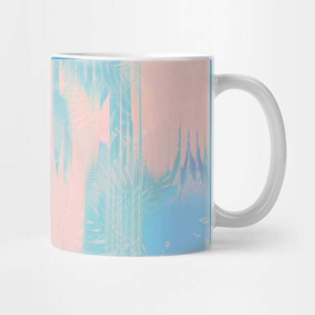 Tropical Rain / Abstract Exotic Leaves, Pastel Colors by matise